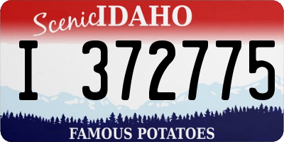 ID license plate I372775