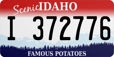 ID license plate I372776