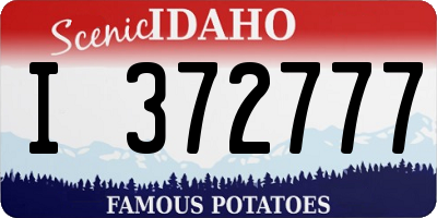 ID license plate I372777