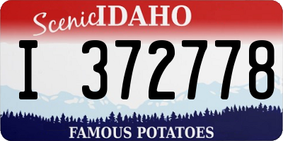 ID license plate I372778