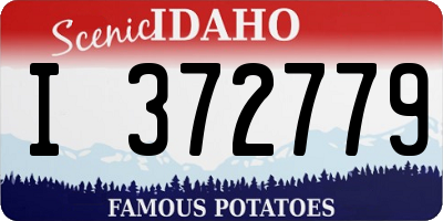 ID license plate I372779