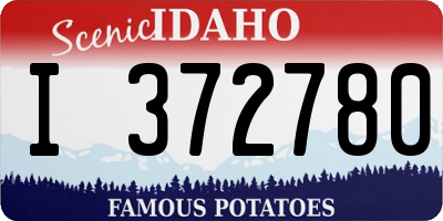 ID license plate I372780