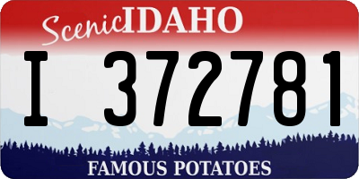ID license plate I372781
