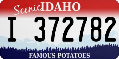 ID license plate I372782