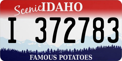ID license plate I372783