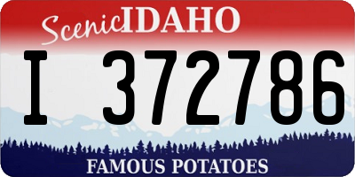 ID license plate I372786