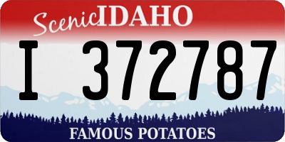 ID license plate I372787