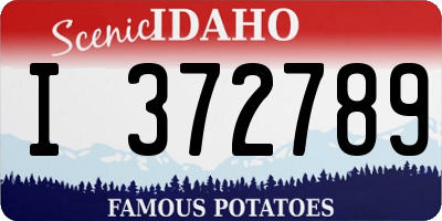 ID license plate I372789