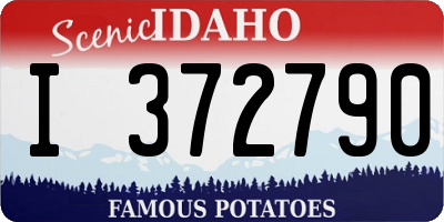 ID license plate I372790