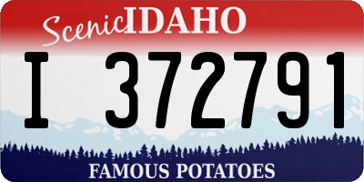 ID license plate I372791