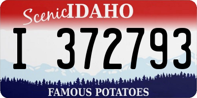 ID license plate I372793
