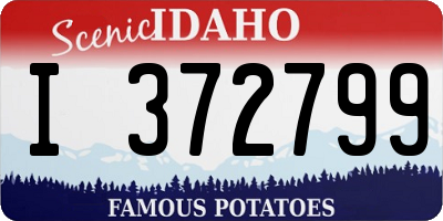 ID license plate I372799