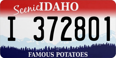 ID license plate I372801