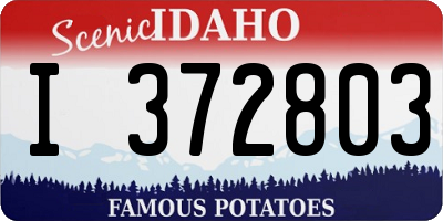 ID license plate I372803