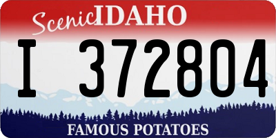 ID license plate I372804