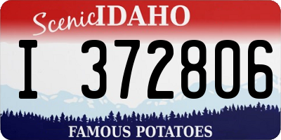 ID license plate I372806