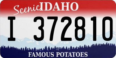 ID license plate I372810
