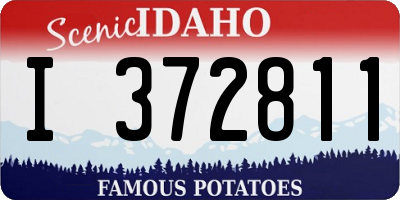 ID license plate I372811
