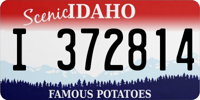 ID license plate I372814