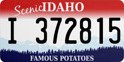 ID license plate I372815