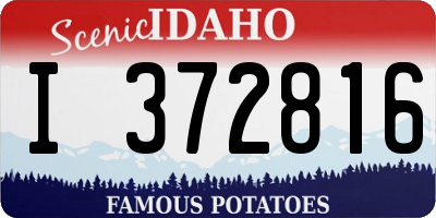 ID license plate I372816