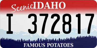 ID license plate I372817