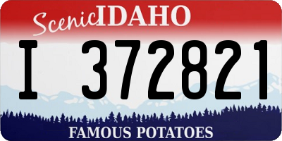 ID license plate I372821