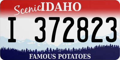 ID license plate I372823