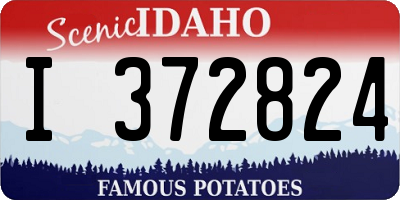 ID license plate I372824