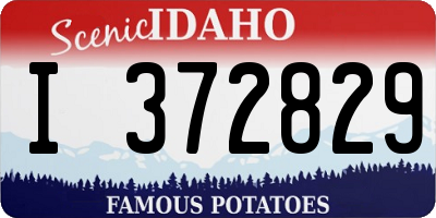 ID license plate I372829