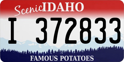 ID license plate I372833