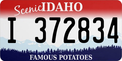 ID license plate I372834