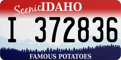ID license plate I372836