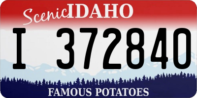 ID license plate I372840