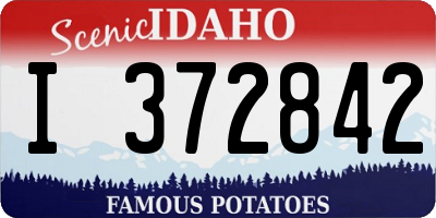 ID license plate I372842