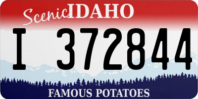 ID license plate I372844