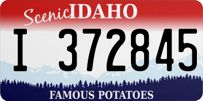 ID license plate I372845