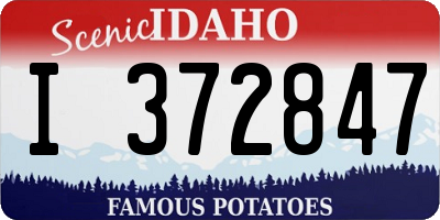 ID license plate I372847
