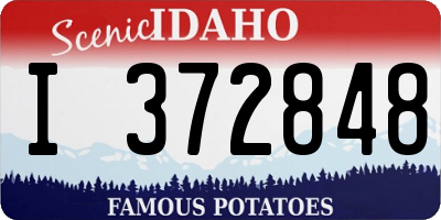 ID license plate I372848