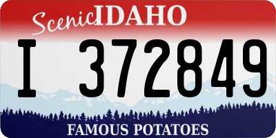 ID license plate I372849