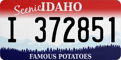 ID license plate I372851
