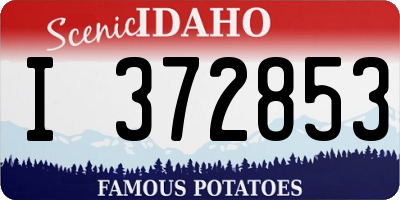 ID license plate I372853