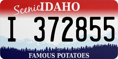 ID license plate I372855