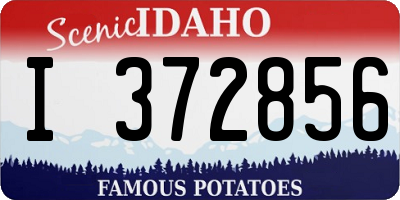 ID license plate I372856