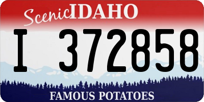ID license plate I372858