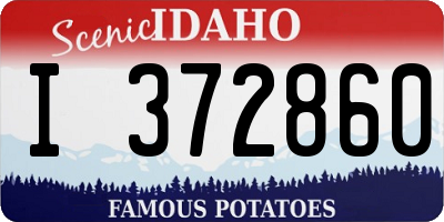 ID license plate I372860