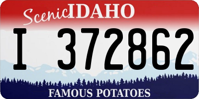 ID license plate I372862