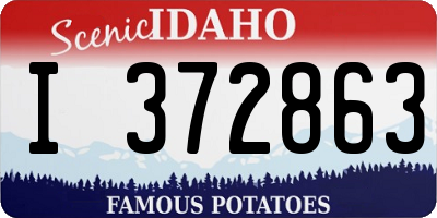ID license plate I372863