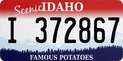 ID license plate I372867