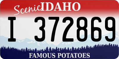 ID license plate I372869